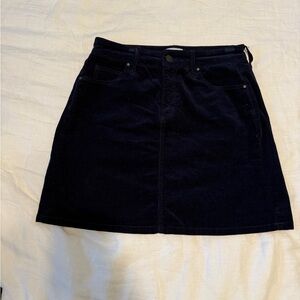Navy Corduroy A-Line Skirt 6